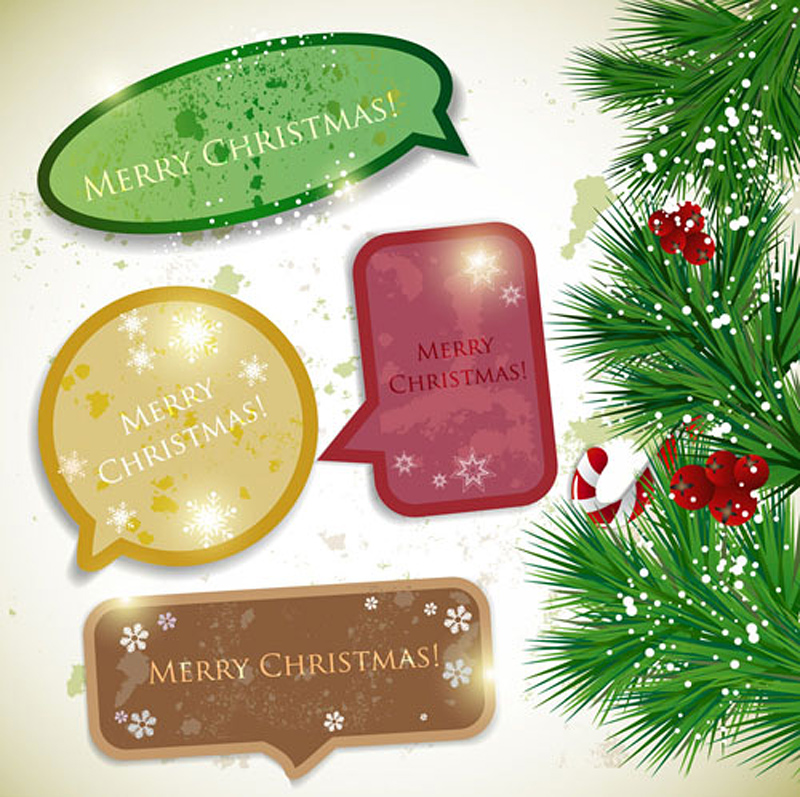 free vector Christmas notes 02 vector