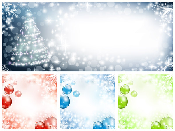 free vector Christmas ornaments and background vector