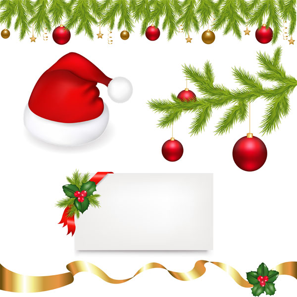 free vector Christmas ornaments vector