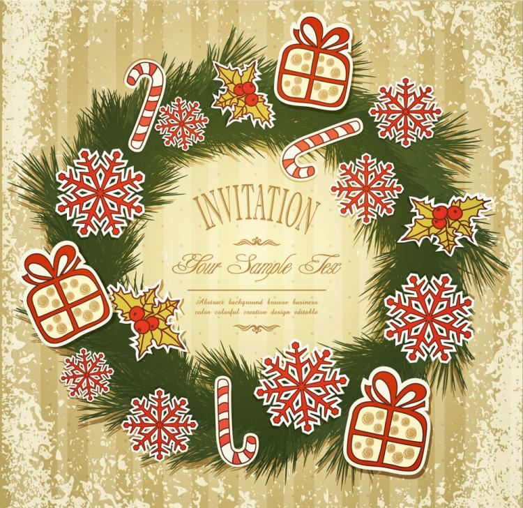 free vector Christmas patterns 01 vector