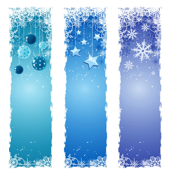 free vector Christmas snowflake decorations vector