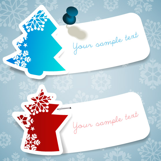 free vector Christmas snowflake stickers vector