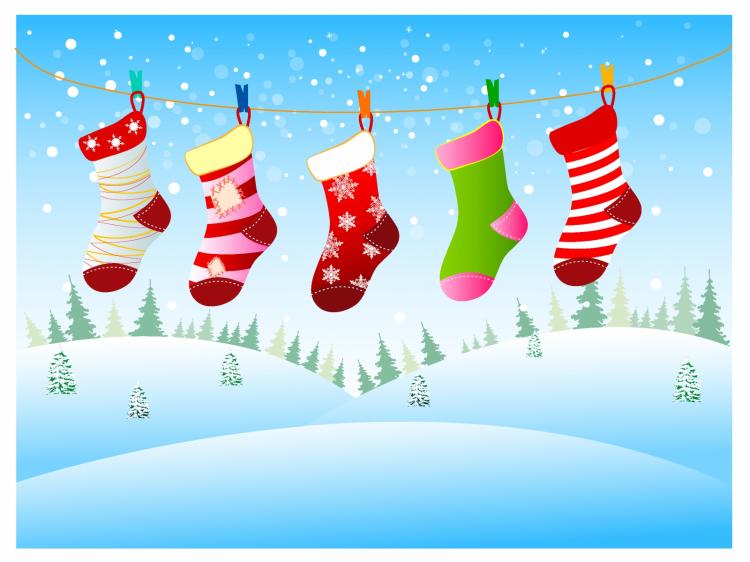 free vector Christmas socks