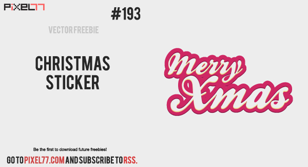 free vector Christmas Sticker