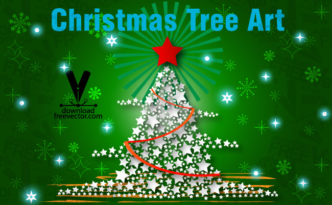 free vector Christmas Tree Art