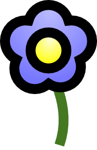 free vector Cie Blue Flower clip art