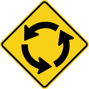free vector Circular Intersection Sign clip art