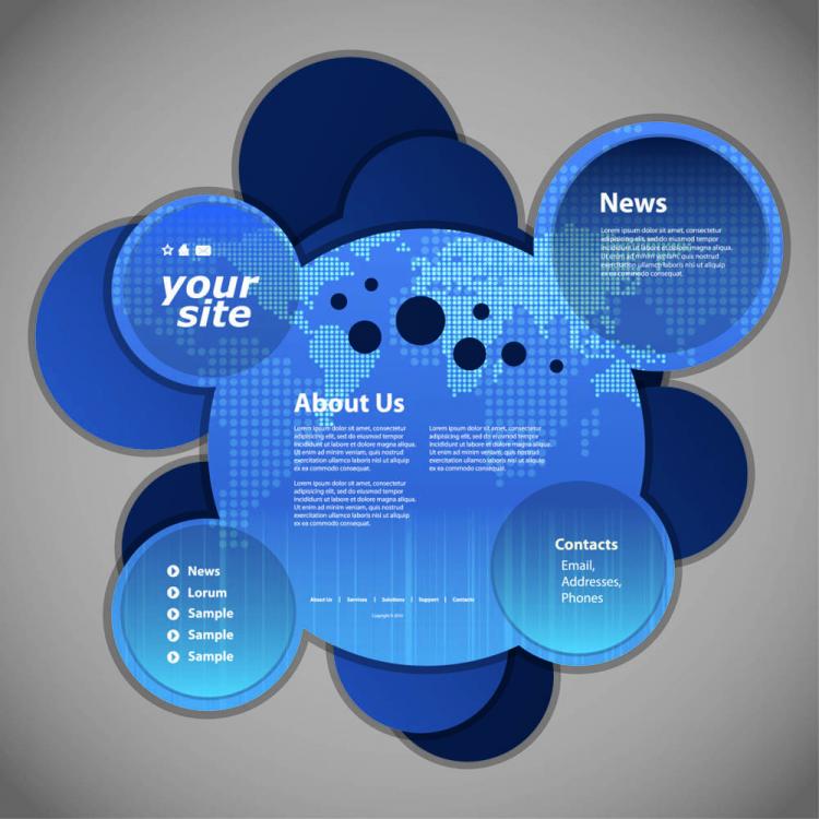 Download Circular web template (119590) Free EPS Download / 4 Vector