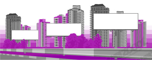 free vector City Building Blank Billboard Vector Material Vector Urban House