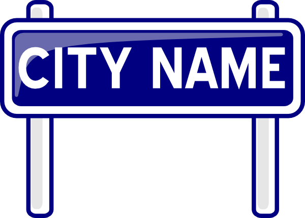 free vector City Name Plate Road Sign Post clip art
