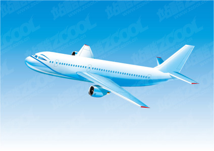 free vector Civilian airliner vector material