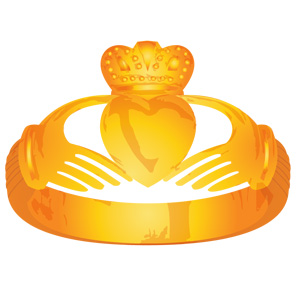 free vector Claddagh Ring Vector - Gold and Silver