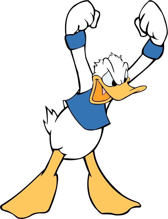 free vector Classic cartoon style clip art image of donald duck