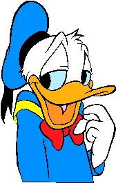 free vector Classic cartoon style clip art image of donald duck
