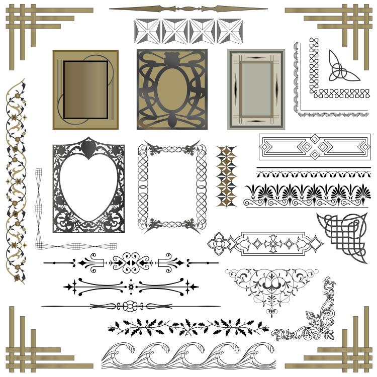 free vector Classic lace pattern 05 vector