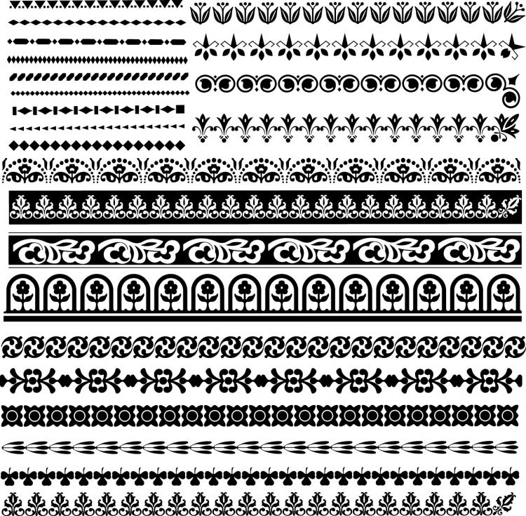 free vector Classic traditional pattern lace 03 vector