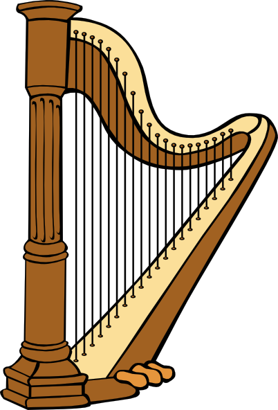 free vector Classical Harp clip art