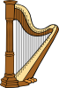 free vector Classical Harp clip art