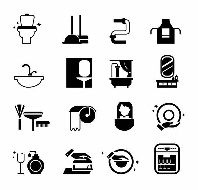 free vector Cleaning icons