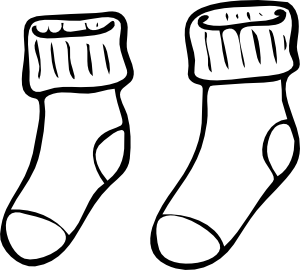 free vector Clothing Pair Of Haning Socks clip art