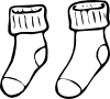 free vector Clothing Pair Of Haning Socks clip art