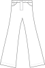 free vector Clothing Pants Outline clip art