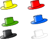 free vector Clothing Six Hats clip art