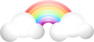 free vector Cloud Rainbow clip art