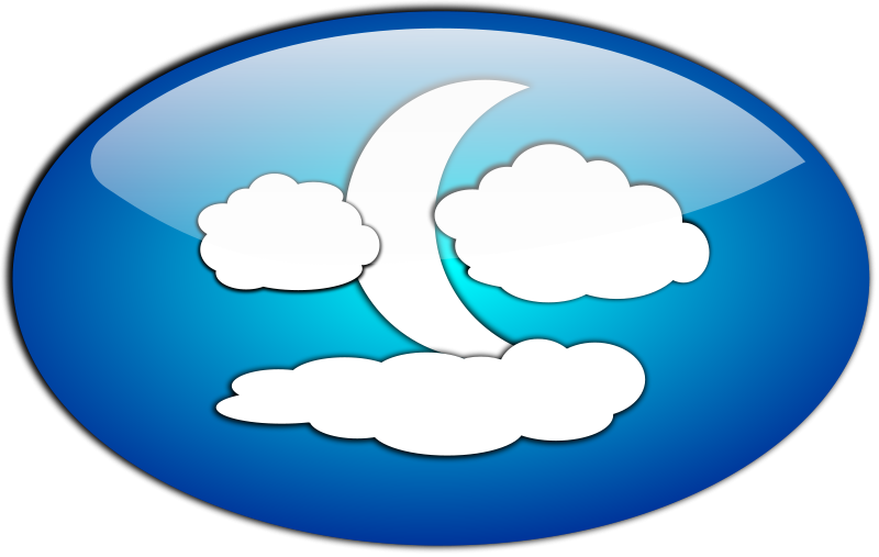 free vector Clouds and the Moon