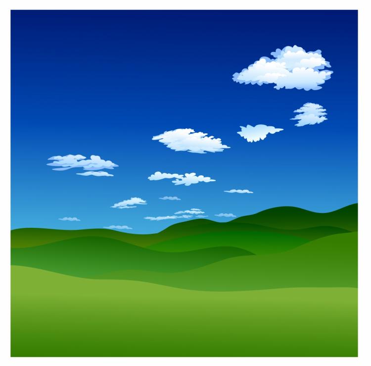 free vector Cloudy landscapes