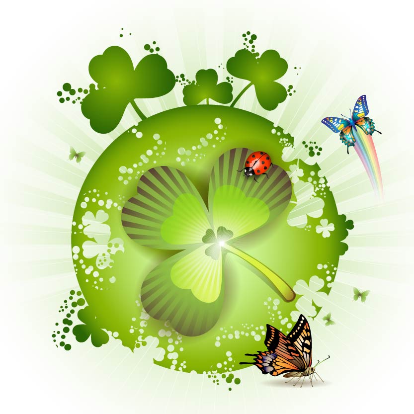 free vector Clover beautiful background 04 vector
