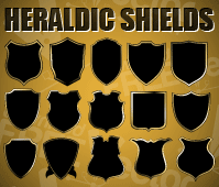 free vector Coat of Arms Shield Vector Pack