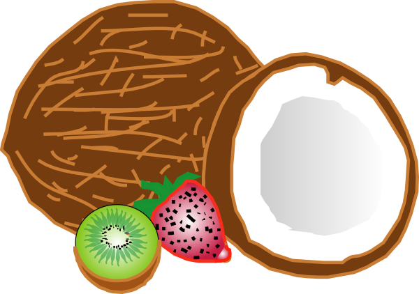 free vector Coconuts Kiwi Strawberry clip art