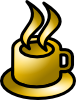 free vector Coffee Cup Gold Theme clip art