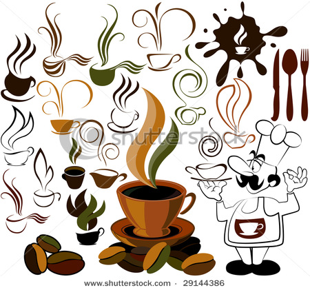 free vector Coffee icon and background vector