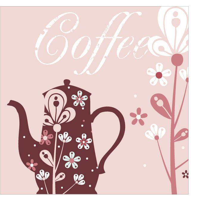 free vector Coffee pot pattern vector