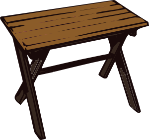 free vector Collapsible Wooden Table clip art