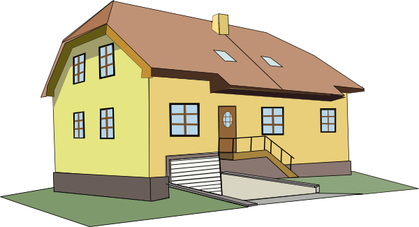 free vector Colonial House clip art