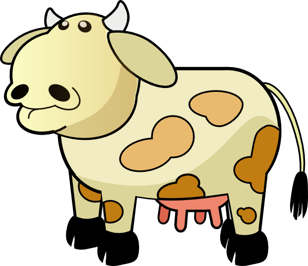free vector Color Cow clip art