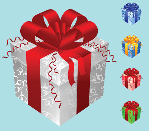 free vector Color gift packaging vector