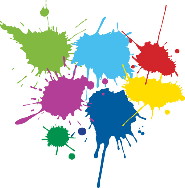 free vector Color ink droplets graffiti vector