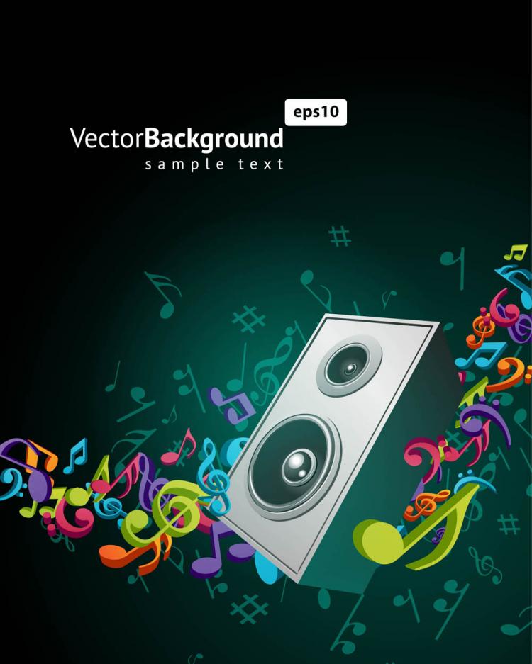 free vector Color music key symbols 05 vector
