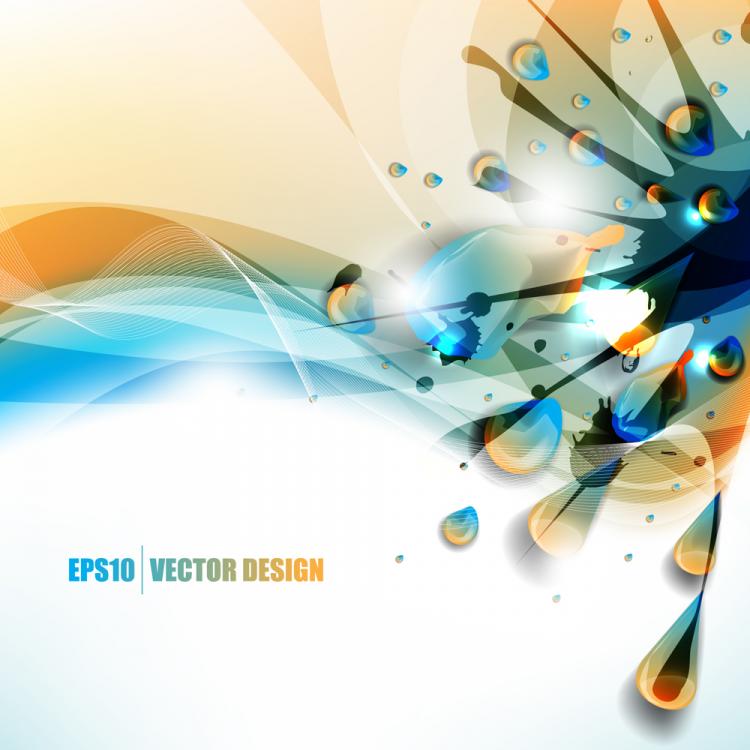 free vector Color paint splashes background 05 vector