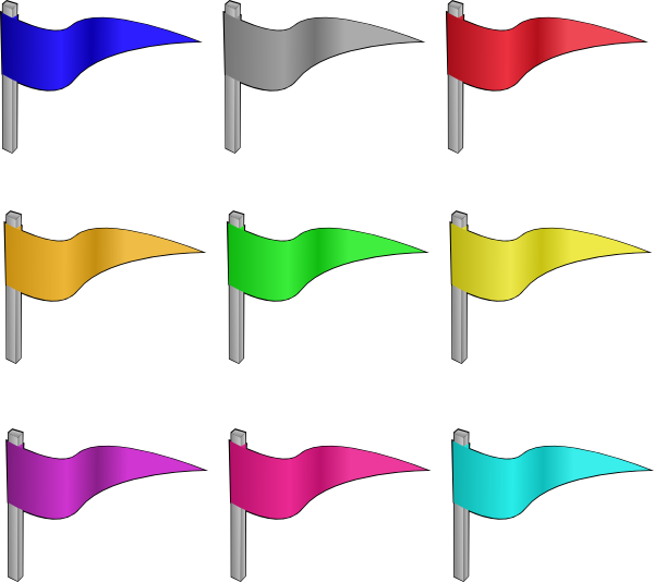 free vector Colored Flags clip art