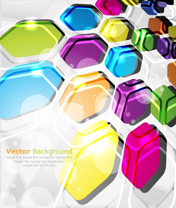 free vector Colorful abstract elements 06 vector