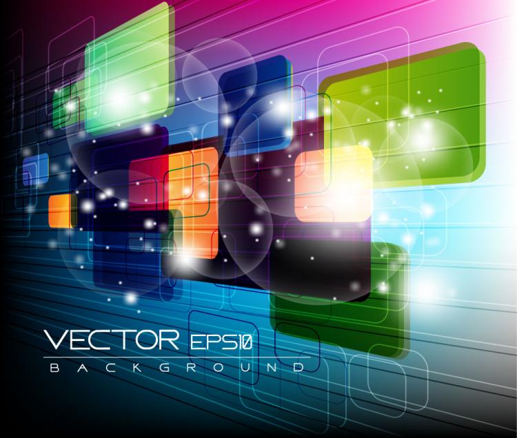 free vector Colorful abstract elements 07 vector