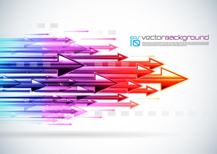 free vector Colorful arrows background vector
