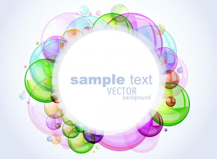 free vector Colorful bubbles background 02 vector