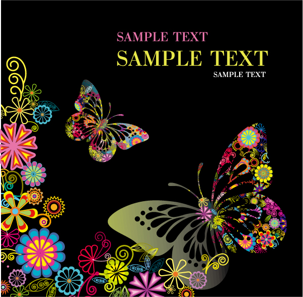 Colorful butterflies (6831) Free EPS Download / 4 Vector