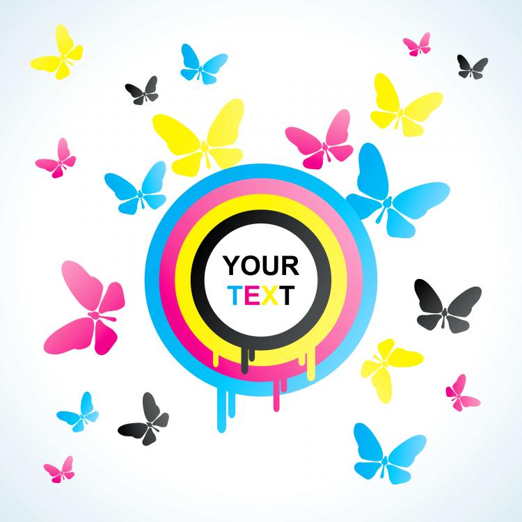 free vector Colorful butterfly background 01 vector